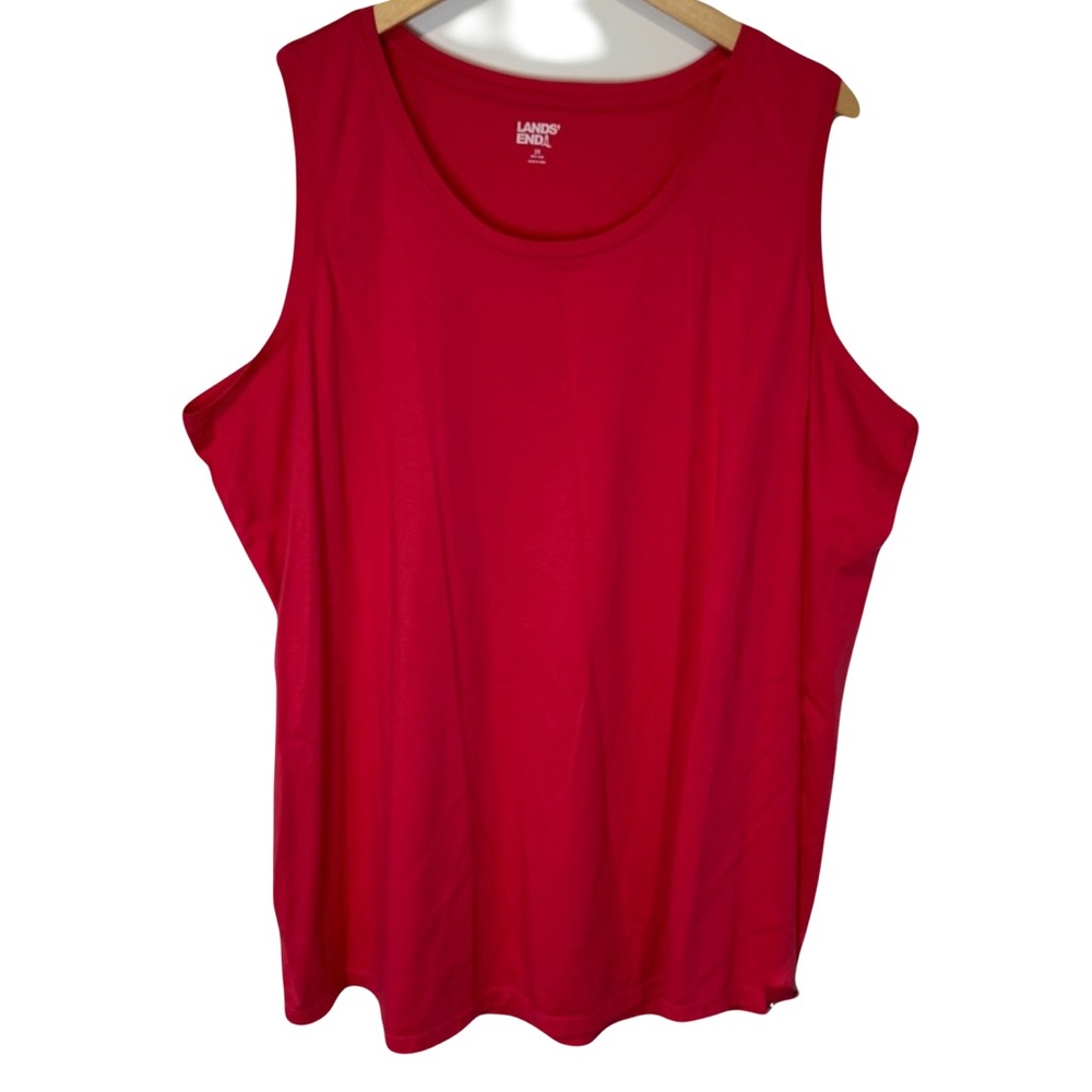 Lands’  End  Women’s  2X  Hot  Pink  Tank  Top  Casual  Classic  Soft